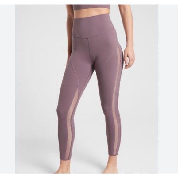 Athleta Formation 7/8 Tight Legging Medium High Rise Sheer Panel Volcanic Violet - Picture 15 of 15